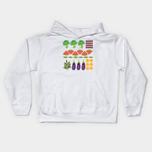 Food Flat Lay Kids Hoodie